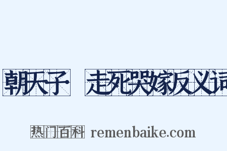 朝天子·走死哭嫁反义词是什么意思的图片